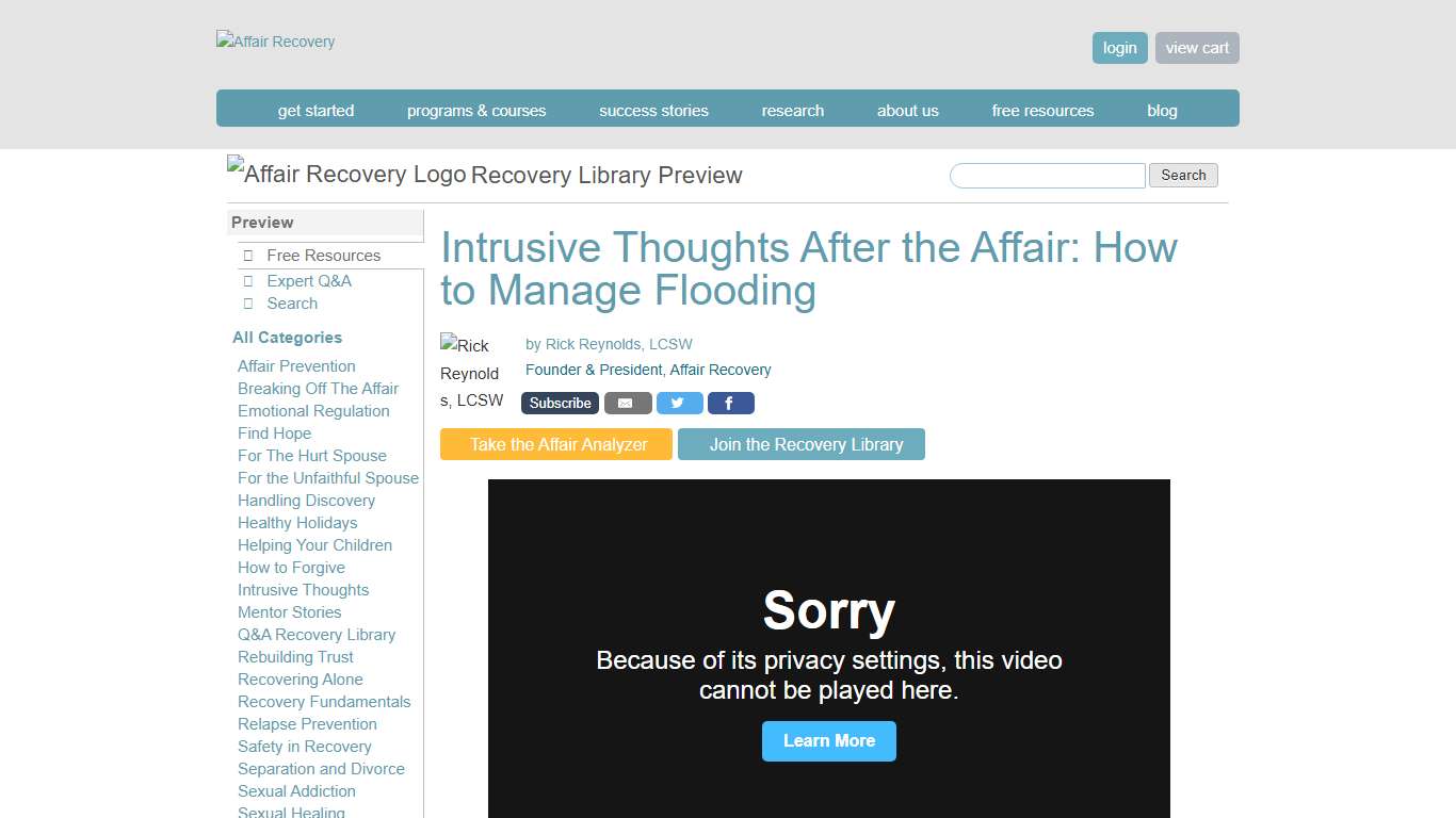 Intrusive Thoughts After the Affair: How to Manage Flooding | Affair Recovery